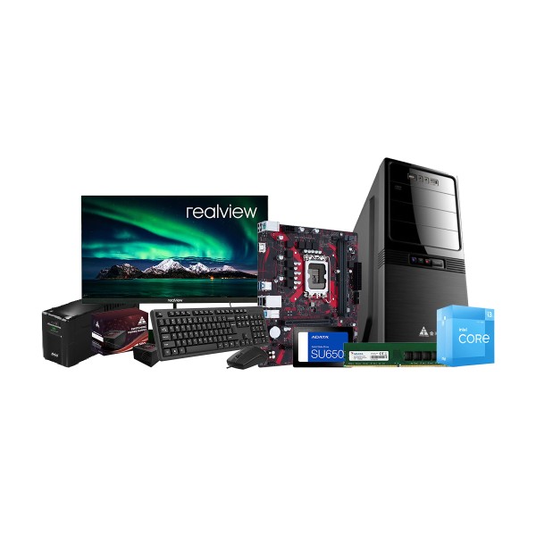image of Intel Core  i3-12100 12th Gen 8GB RAM 256GB SATA 2.5″ SSD Budget PC With 22 Inch Monitor with Spec and Price in BDT