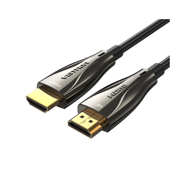 image of Vention ALABX 4K/60Hz Fiber Optic HDMI Cable 50M Black with Spec and Price in BDT