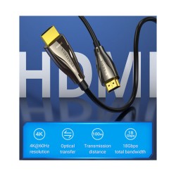 product image of Vention ALABX 4K/60Hz Fiber Optic HDMI Cable 50M Black with Specification and Price in BDT