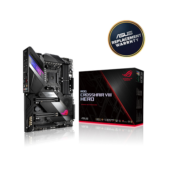 image of ASUS ROG Crosshair VIII Hero AMD X570 ATX Gaming Motherboard with Spec and Price in BDT