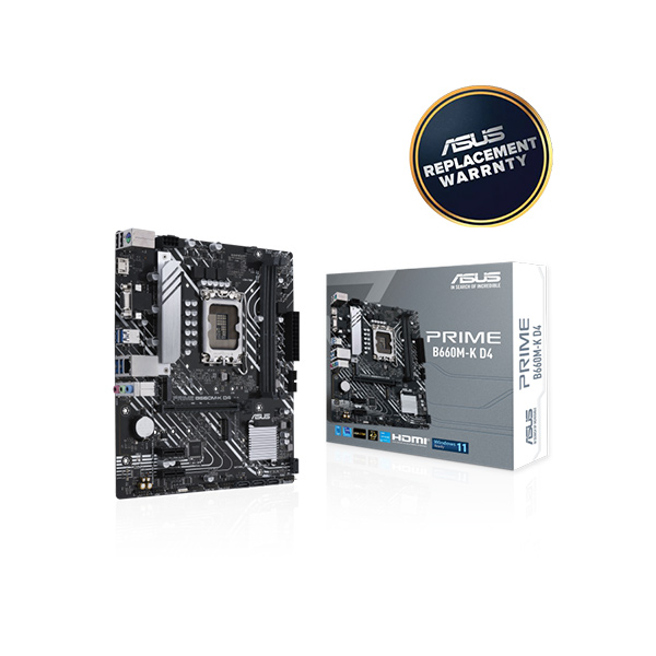 image of ASUS PRIME B660M-K D4 micro ATX Motherboard with Spec and Price in BDT