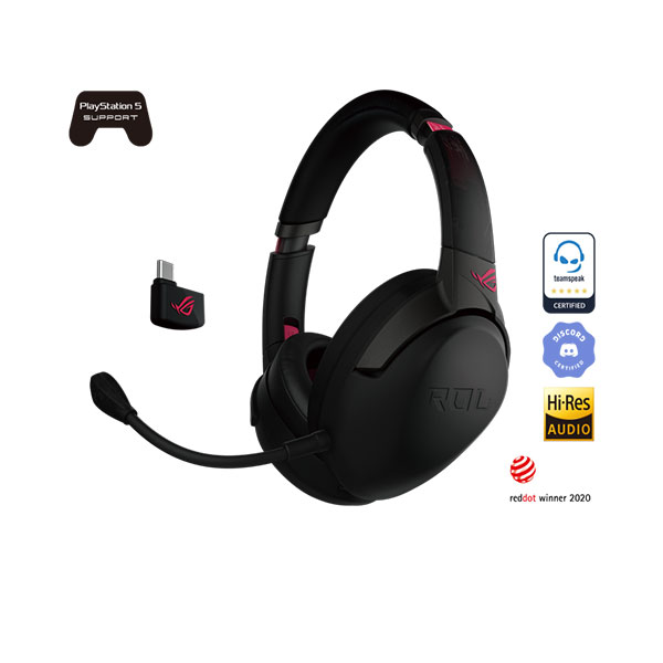 image of Asus ROG Strix Go 2.4 Electro Punk Wireless Gaming Headset with Spec and Price in BDT