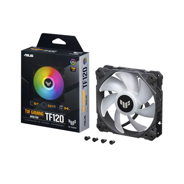 image of ASUS TUF Gaming TF120-Black Casing Fan with Spec and Price in BDT