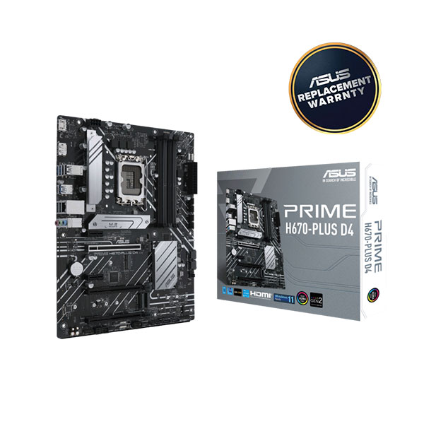 image of ASUS PRIME H670-PLUS D4 ATX Motherboard with Spec and Price in BDT