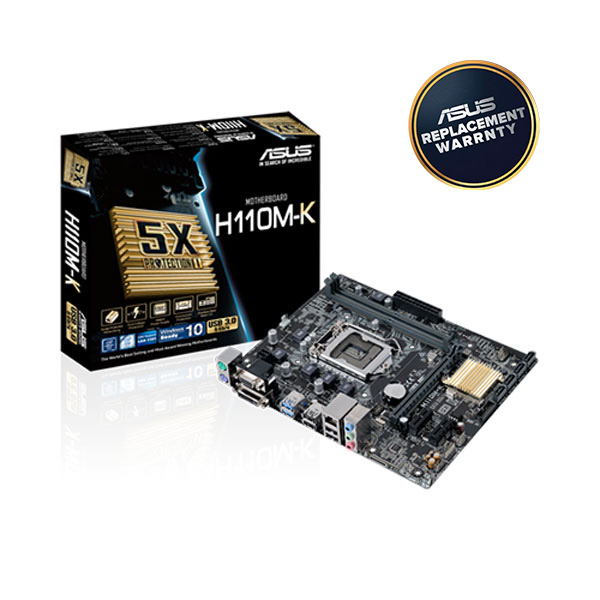 image of ASUS H110M‐K micro ATX Motherboard with Spec and Price in BDT
