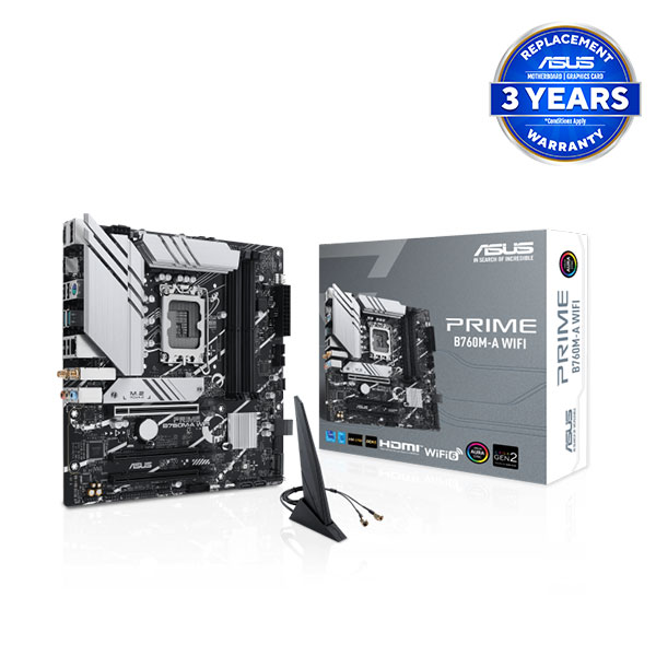 image of ASUS PRIME B760M-A WIFI Intel 13th Gen  mATX Motherboard with Spec and Price in BDT