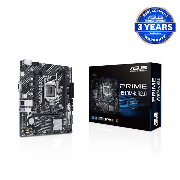 image of ASUS PRIME H510M-K R2.0-SI (BULK) Intel 11th Gen Micro ATX motherboard with Spec and Price in BDT