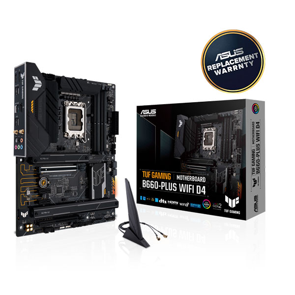 image of ASUS TUF GAMING B660-PLUS WIFI D4 ATX Motherboard with Spec and Price in BDT