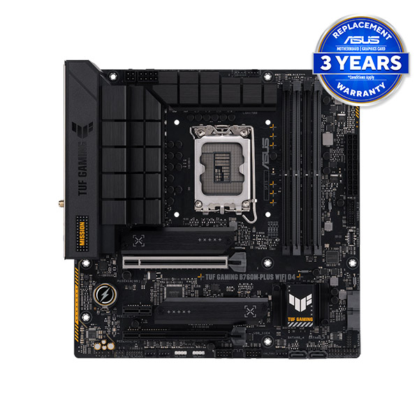 image of ASUS TUF GAMING B760M-PLUS WIFI D4 Intel 13th Gen mATX Motherboard with Spec and Price in BDT