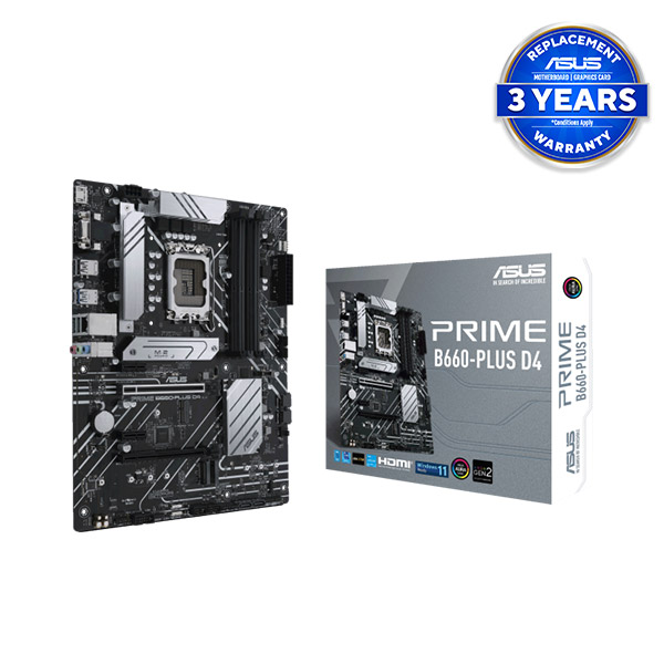image of Asus PRIME-B660-PLUS D4 ATX Motherboard with Spec and Price in BDT
