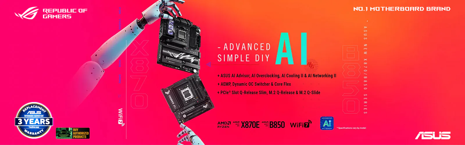 ASUS AMD X800 Series Motherboard in BD
