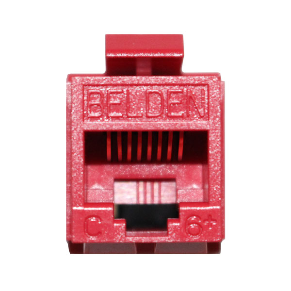image of Belden AX104190 Cat-6 RJ-45 Modular For Face plate - Red with Spec and Price in BDT