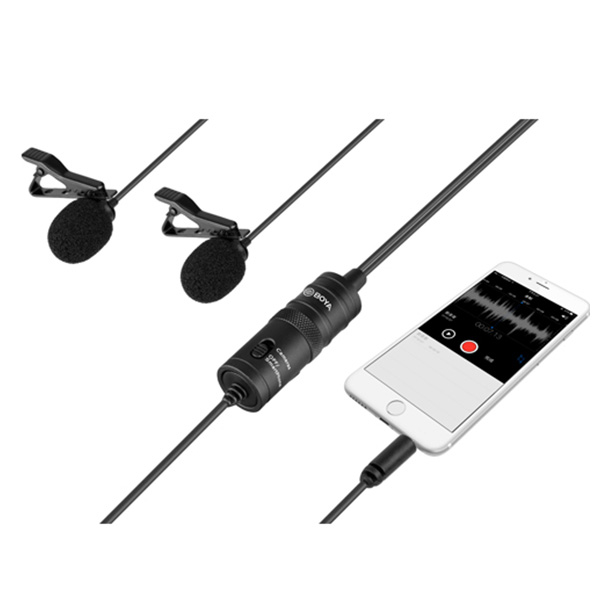 image of Boya BY-M1DM Dual Omni-directional Lavalier Microphone with Spec and Price in BDT