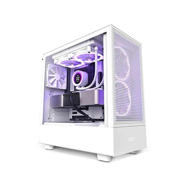 image of NZXT CC-H51FW-01 H Series H5 Flow Edition ATX Mid Tower Casing - White with Spec and Price in BDT