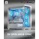 upHere E360TC 360mm AIO Liquid CPU Cooler - White