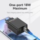 VENTION FBAB0-EU Two-Port  USB(A+A) Wall Charger (18W/18W) EU-Plug Black
