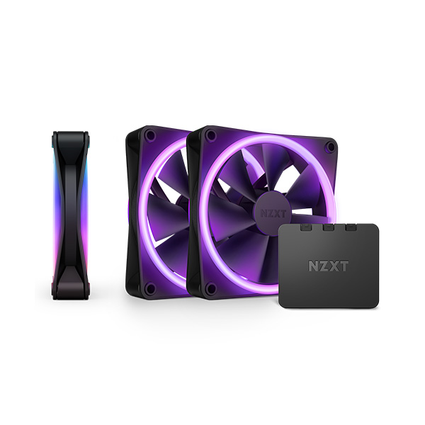 image of NZXT F120 RGB DUO (Triple Pack) 120mm RGB Casing Fan - Black with Spec and Price in BDT