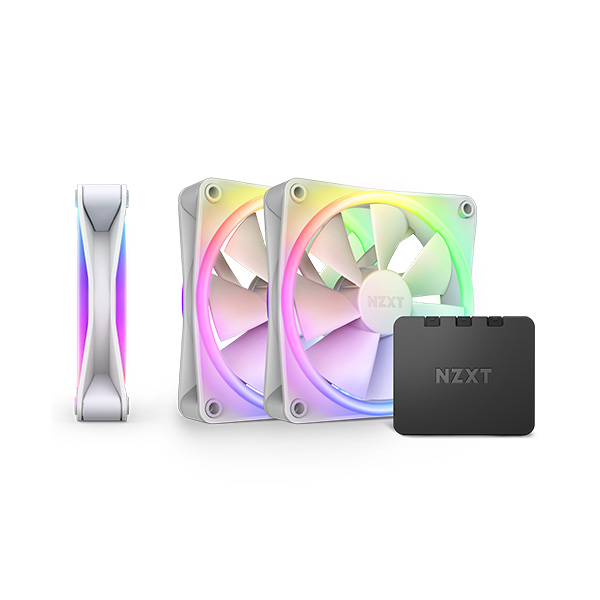 image of NZXT F120 RGB DUO (Triple Pack) 120mm RGB Casing Fan - White with Spec and Price in BDT