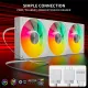 upHere U3TC3 ARGB All-in-One Casing Fan - White upHere U3TC3 ARGB All-in-One Casing Fan - White