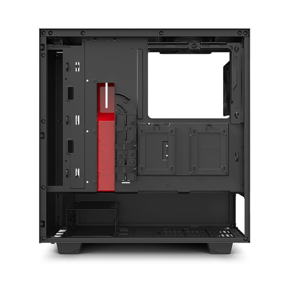 NZXT H510 (CA-H510B-BR) Compact Mid-Tower Casing - Black/Red