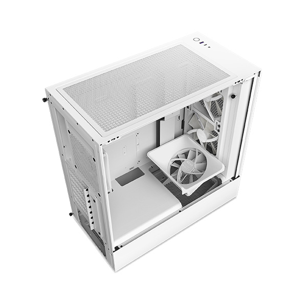 image of NZXT H5 Flow RGB Compact ATX Mid-Tower Casing - White with Spec and Price in BDT