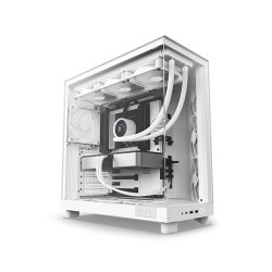 NZXT H6 Flow Compact Dual-Chamber Mid-Tower Airflow Casing - White