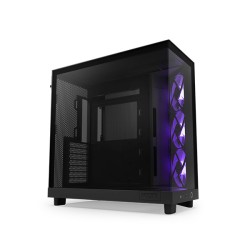 product image of NZXT H6 Flow RGB Compact Dual-Chamber Mid-Tower Airflow Casing - Black with Specification and Price in BDT