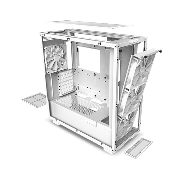 image of NZXT H7 Elite 2023 Edition Premium ATX Mid-Tower Casing - White with Spec and Price in BDT