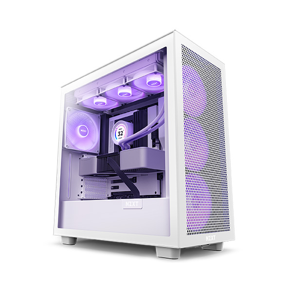 image of NZXT H7 Flow RGB ATX Mid-Tower Casing - White with Spec and Price in BDT