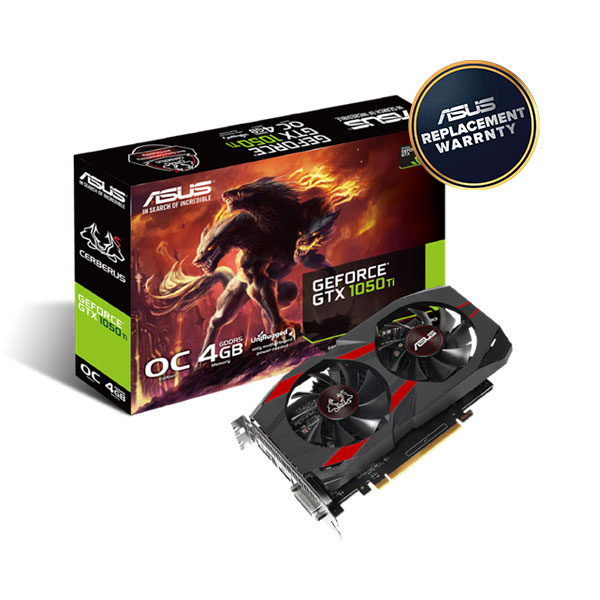 image of ASUS Cerberus GeForce GTX 1050 Ti OC Edition 4GB GDDR5 Graphics Card with Spec and Price in BDT
