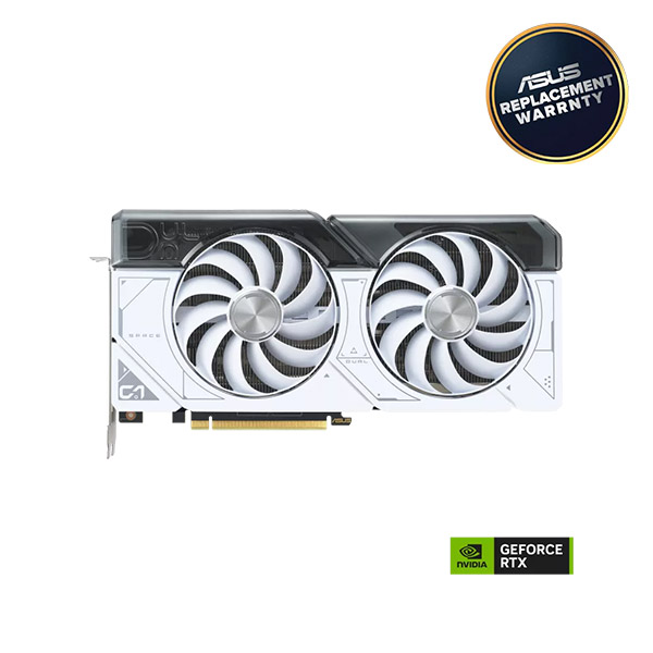 image of ASUS Dual GeForce RTX 4070 White 12GB GDDR6X OC Edition Graphics Card with Spec and Price in BDT