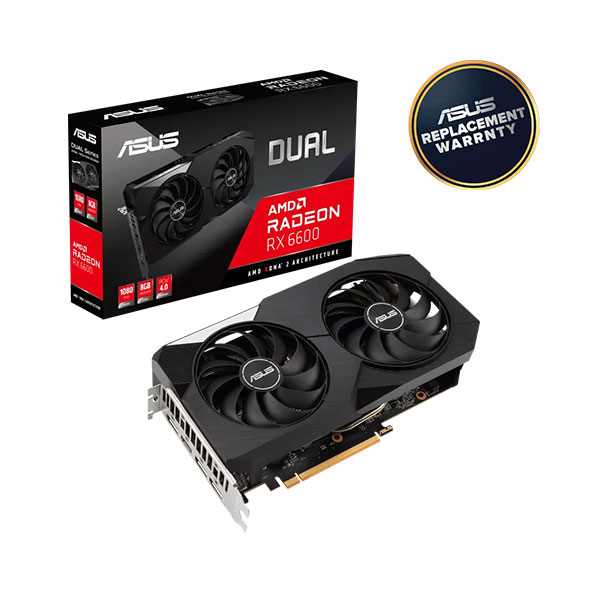 image of ASUS Dual Radeon RX 6600 8GB GDDR6 Graphics Card with Spec and Price in BDT