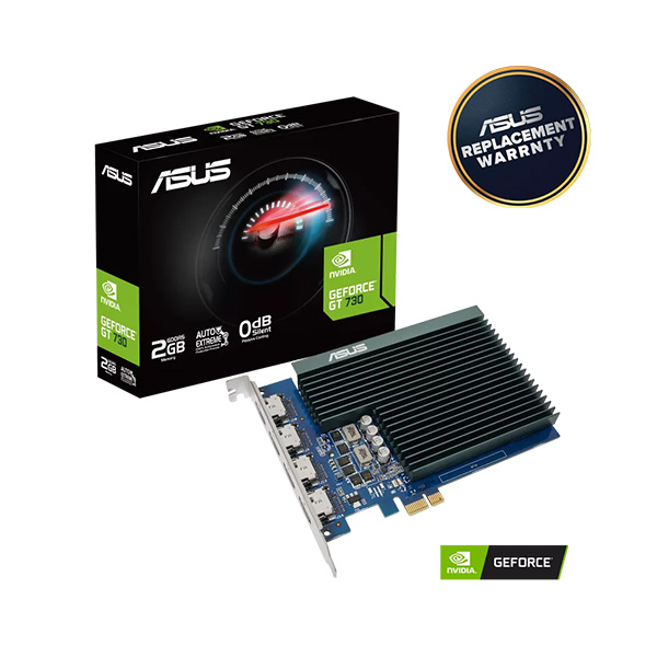 image of ASUS GeForce GT730  GT730-4H-SL-2GD5 Graphics Card with Spec and Price in BDT