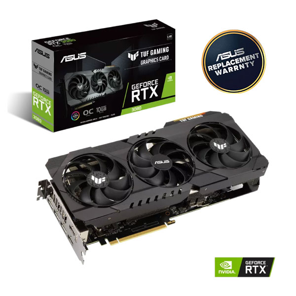 image of ASUS TUF Gaming GeForce RTX 3080 V2 OC Edition 10GB GDDR6X Graphics Card with Spec and Price in BDT