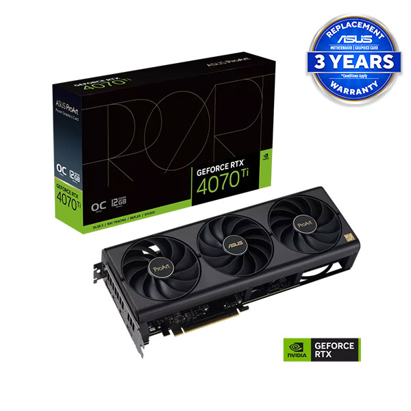 image of ASUS ProArt GeForce RTX 4070 Ti OC Edition 12GB GDDR6X Graphics Card with Spec and Price in BDT