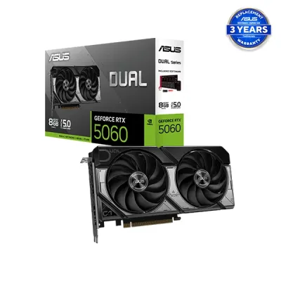 ASUS Dual GeForce RTX 5060 8GB GDDR7 Graphics Card image of ASUS Dual GeForce RTX 5060 8GB GDDR7 Graphics Card with Spec and Price in BDT