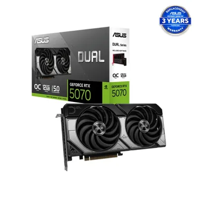 image of ASUS Dual GeForce RTX 5070 12GB GDDR7 OC Edition Graphics Card with Spec and Price in BDT