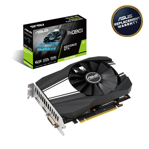 image of ASUS Phoenix GeForce GTX 1660 Super 6GB GDDR6 Graphics Card with Spec and Price in BDT
