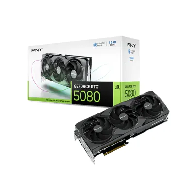 PNY GeForce RTX 5080 16GB GDDR7 Triple Fan Graphics Card image of PNY GeForce RTX 5080 16GB GDDR7 Triple Fan Graphics Card with Spec and Price in BDT