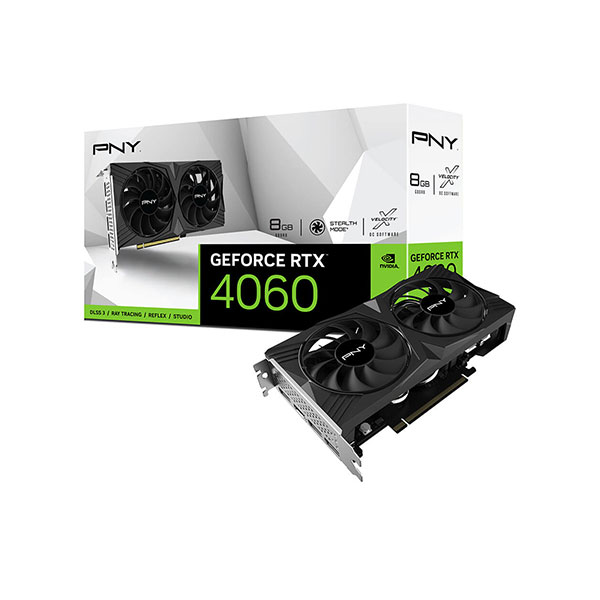 image of PNY GeForce RTX 4060 8GB GDDR6 VERTO Dual Fan Graphics Card with Spec and Price in BDT