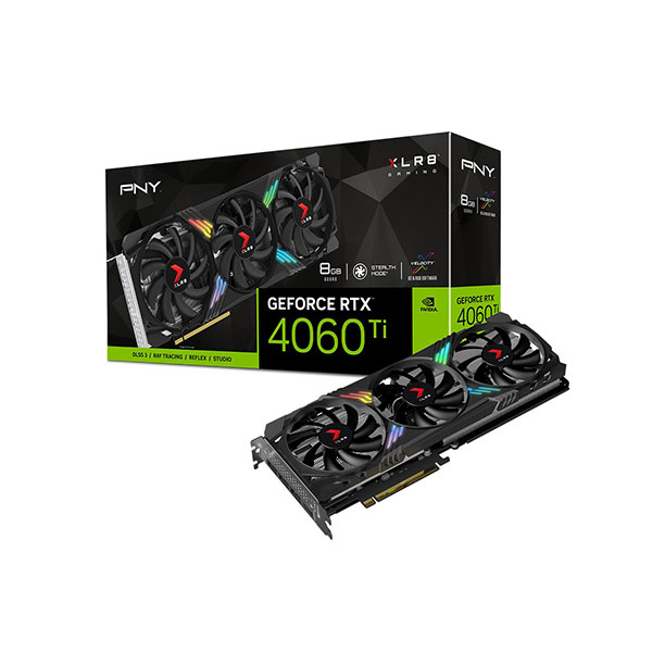 image of PNY GeForce RTX 4060 Ti 8GB GDDR6 XLR8 Gaming VERTO EPIC-X RGB Triple Fan Graphics Card with Spec and Price in BDT