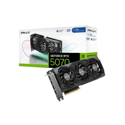 PNY GeForce RTX 5070 12GB GDDR7 Overclocked Triple Fan Graphics Card image of PNY GeForce RTX 5070 12GB GDDR7 Overclocked Triple Fan Graphics Card with Spec and Price in BDT
