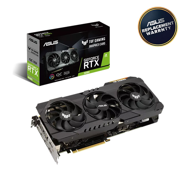 image of ASUS TUF Gaming GeForce RTX 3090 OC Edition 24GB GDDR6X Graphics Card with Spec and Price in BDT