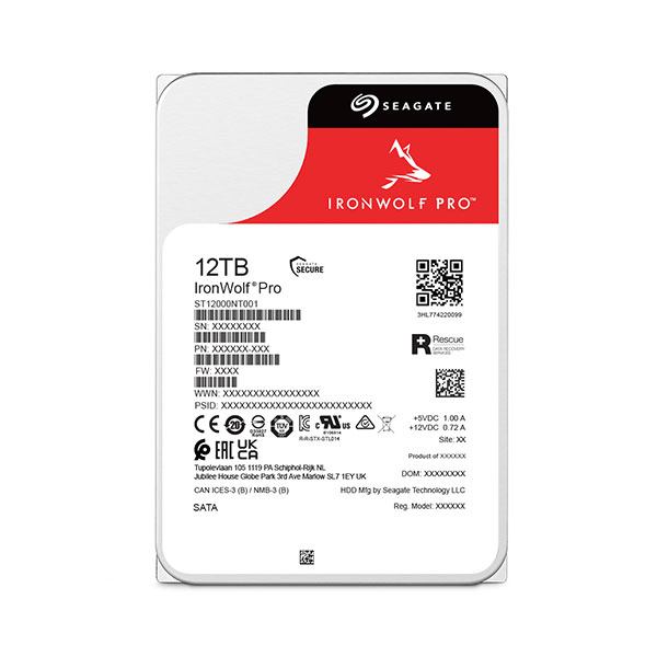 image of Seagate IronWolf Pro 12TB 7200RPM SATA NAS HDD-ST12000NT001 with Spec and Price in BDT