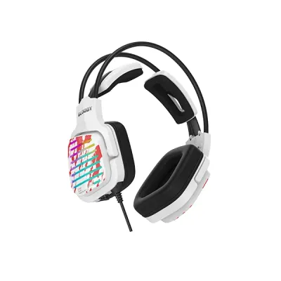 A4tech Bloody G565 RGB Backlight USB Gaming Headphone - White image of A4tech Bloody G565 RGB Backlight USB Gaming Headphone - White with Spec and Price in BDT