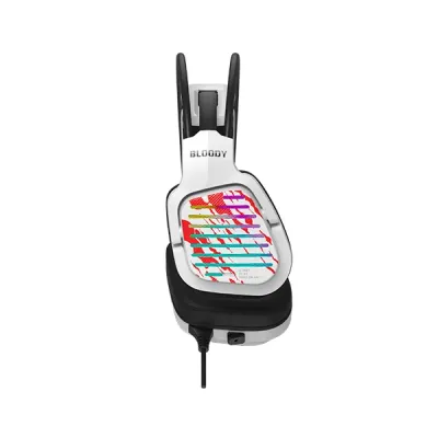 A4tech Bloody G565 RGB Backlight USB Gaming Headphone - White image of A4tech Bloody G565 RGB Backlight USB Gaming Headphone - White with Spec and Price in BDT