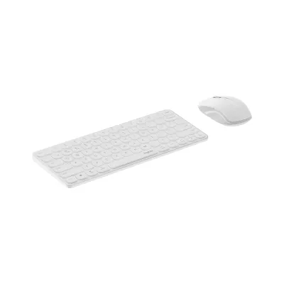 Rapoo 9050S Multi-mode Wireless Ultra-slim Compact Keyboard & Mouse Combo - White image of Rapoo 9050S Multi-mode Wireless Ultra-slim Compact Keyboard & Mouse Combo - White with Spec and Price in BDT