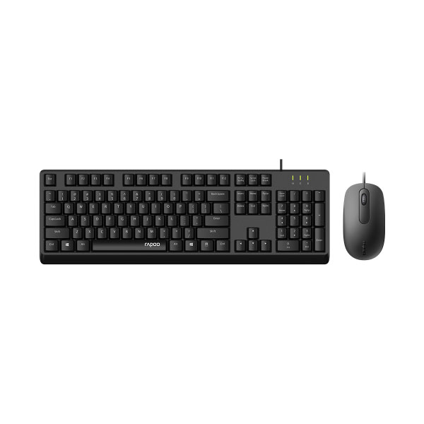 image of Rapoo X130PRO Wired Optical Mouse & Keyboard Combo with Spec and Price in BDT