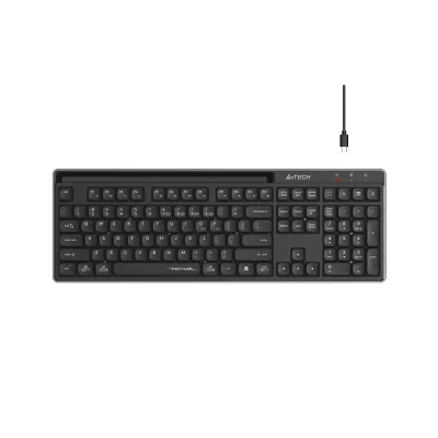 A4tech Fstyler FBX72C Dual-Mode (Bluetooth & 2.4G Wireless) Scissor Switch Wireless Keyboard - Black (Only English Layout) image of A4tech Fstyler FBX72C Dual-Mode (Bluetooth & 2.4G Wireless) Scissor Switch Wireless Keyboard - Black (Only English Layout) with Spec and Price in BDT
