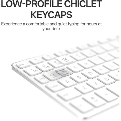 Rapoo E900T Portable Wireless Keyboard with Touchpad - White image of Rapoo E900T Portable Wireless Keyboard with Touchpad - White with Spec and Price in BDT